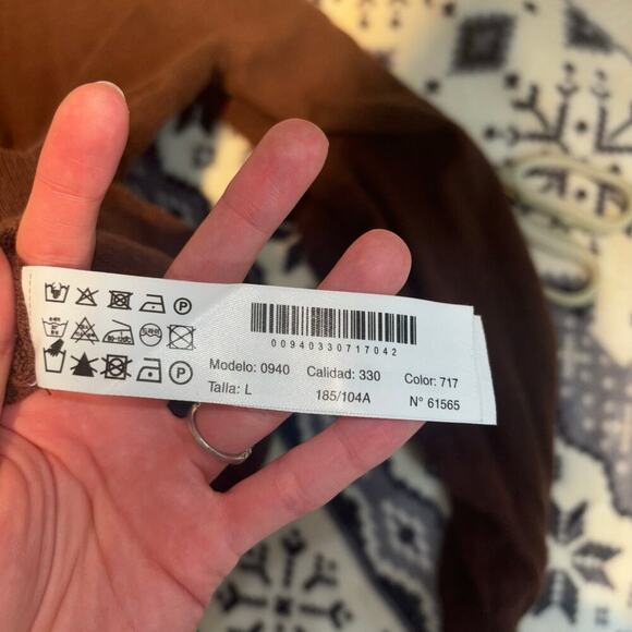 Massimo Dutti Wool Cashmere Blend Brown Turtleneck Sweater Size Large - Picture 9 of 13